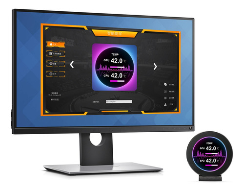 Tela Secundária Ips 2.1 Polegada Gamer Pc Usb Water-cooled Preto