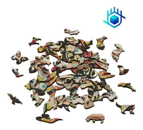 Imagen 8 de 10 de Rompecabezas 3d Madera Grande A3 Niños Regalo Animales