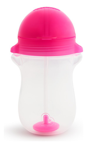 Vaso grande para pesas Click Lock con pajita, 296 ml, color rosa Munchkin