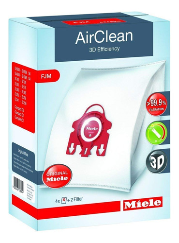 Bolsa De Filtro Airclean De Miele De Tipo F/j/m, Blanco, 1 C