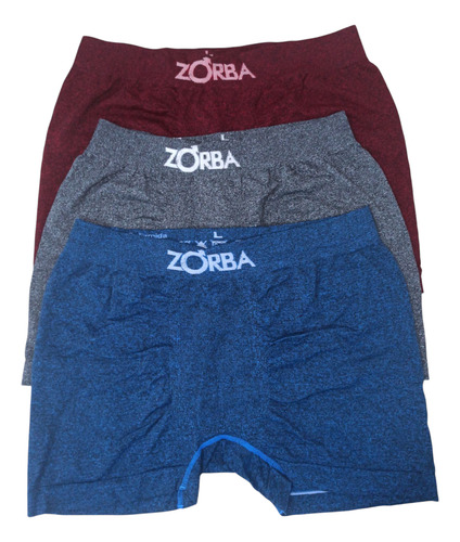 Boxer Zorba Microfibra Hombre X3 Jaspeado Surtidos Art. 141