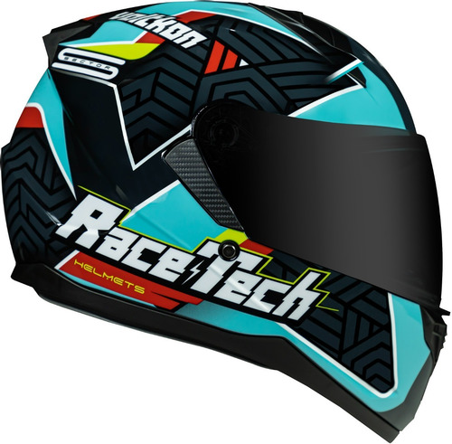 Imagem 3 de 7 de Capacete Race Tech Sector Voltkon Azul
