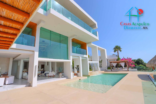 Cad Casa Punta Arena. Terraza Con Vista Espectacular A La Bahía De Acapulco, Alberca Con Fuente Y Jacuzzi