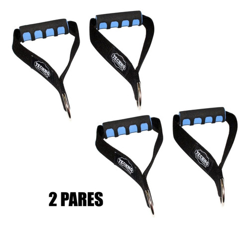 Agarraderas Tipo D Gimnasio Maneral Polea Pesas 2 Pares