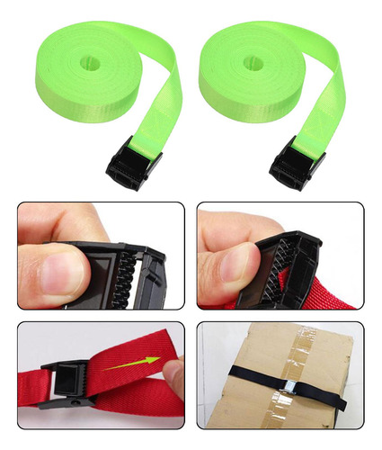 2 X 2 Uds Correas De Correas De Verde Fluorescente