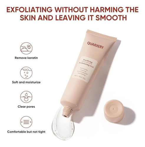 Xt-gel Exfoliante Quarxery, Gel Exfoliante Suave, 2 Units.
