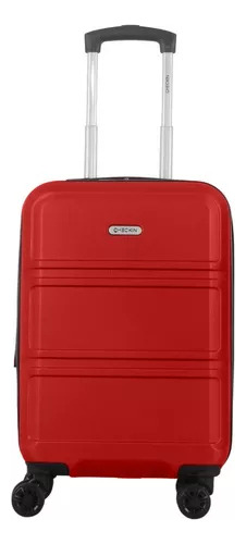 Valija Carry On Check In De Mano Color Rojo 20 Pulgadas Rígida Liviana Con Ruedas 360 Asa Telescópica Chica Tamaño Cabina Viaje Reforzada