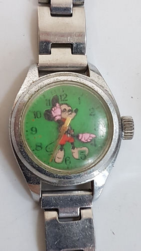 2 Antigo Relógio De Pulso Do Mickey E Piu-piu Em Aço (Usado)