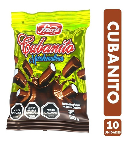 Marshmallows Cubanitos, Para Colación - Pack De 10 Unidades.