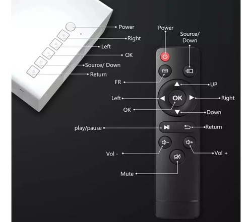 Mini Proyector Portátil Led Hd 1080p Para Cine En Casa Hogar