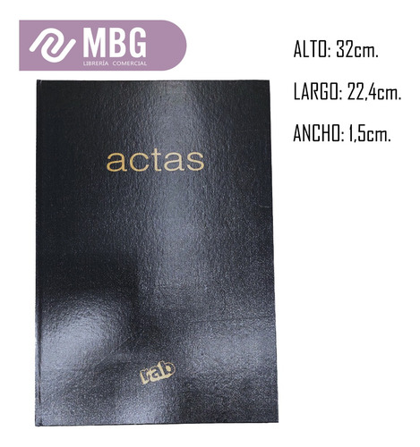 Imagen 2 de 7 de Libro De Actas Oficio 2 Manos Pack X 5 Unidades