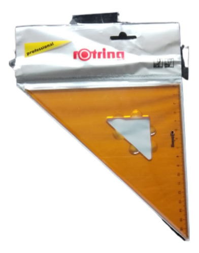 Escuadra Rotring 4330 25 Cm X 45° Dibujo Tecnico Profesional Color Naranja