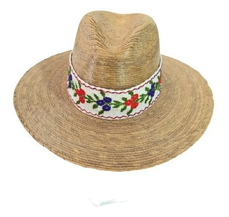 Sombrero De Verano De Palma Con Toquilla Artesanal