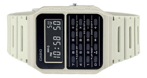 Reloj Casio Ca-53wf-8bcf Calculadora Hora Dual-blanco Negro Blanco Negro