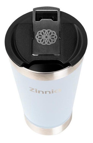 Copo Térmico Zinnia ZNC-ZZH100-WT01 473ml Branco Cerveja Com Tampa Liso