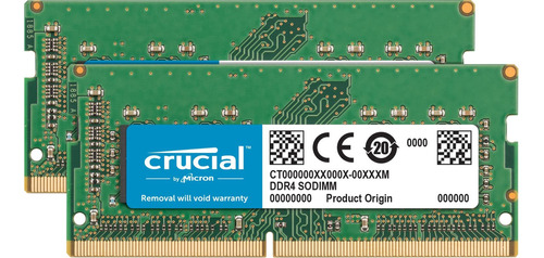Memoria Ram Crucial, Soddim, 2 X 8 Gb, Ddr4, 2400 Mhz