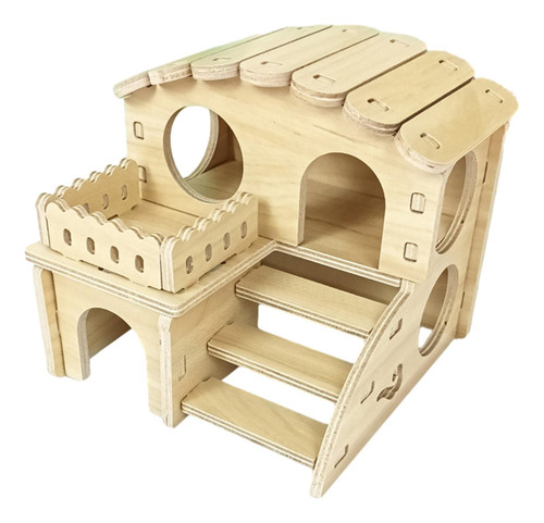 Casa De Madera Para Hámster, Cabaña Escondite Estilo A
