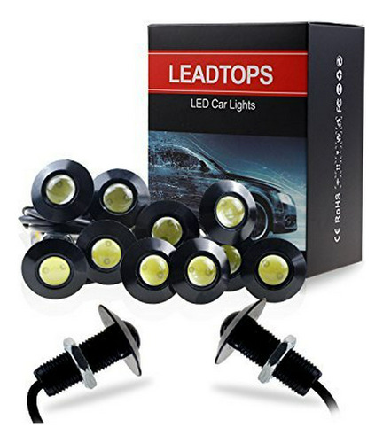 Leadtops 10-pack Diy 12v Ultradelgado 23mm Eagle Eye Fog Tai