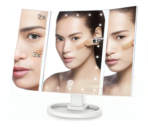 Espejo Para Maquillaje Aumentos 2x 3x Luz Led. 