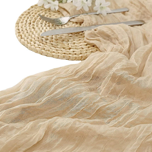 Mantel De Gasa De Gasa Para Mesa, 1 Pieza, Gasa, Estopilla A