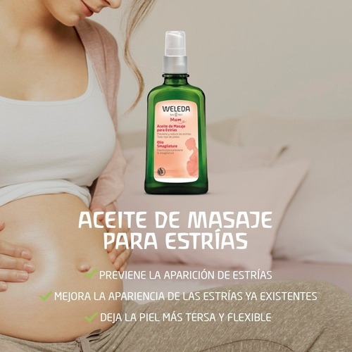 Aceite Para Masaje Para Estrías Weleda Pregnancy Oil Vegano