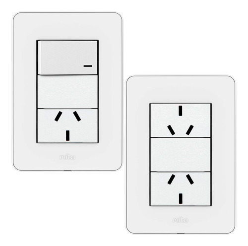 Llaves De Luz Armadas Jeluz Punto Y Toma + Doble Toma X20