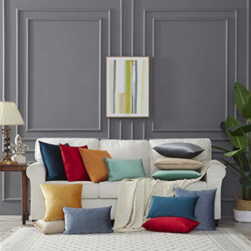 Conjunto 2 Fundas Almohada Decorativas Terciopelo Sofá Cama