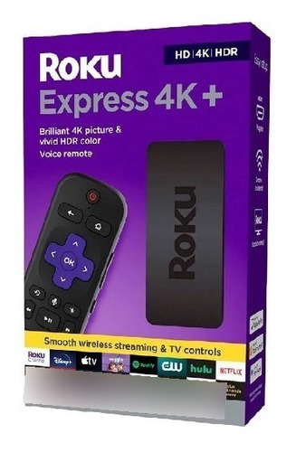 Roku Express 4k+ Hd Hdr Smartv Youtube Netflix Disney+ 