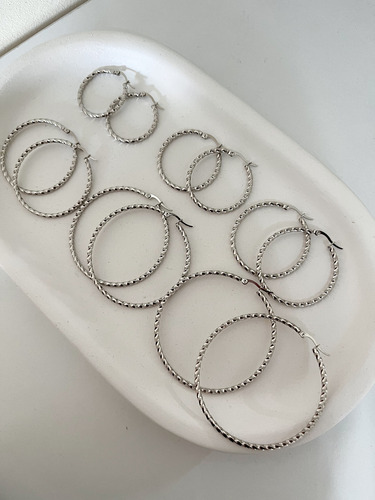 Aros Argollas Torzadas Varias Medidas De Acero Quirúrgico