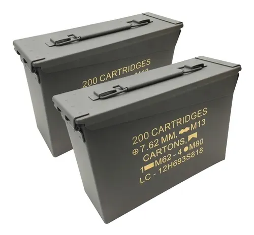 comprar Kit 2 Caixas Ammo Box P\u002F Munição Airsoft Chumbinho Nautika
