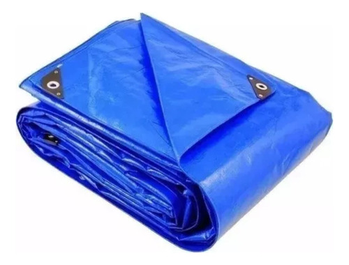 Lona Carpa Pvc Multiuso Impermeable 3x3 Azul Con Ojetillos