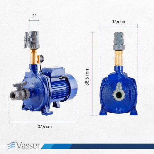 Bomba Presurizadora Vasser Qcte26 1 Hp Hasta 6 Baños Monofásica 50hz