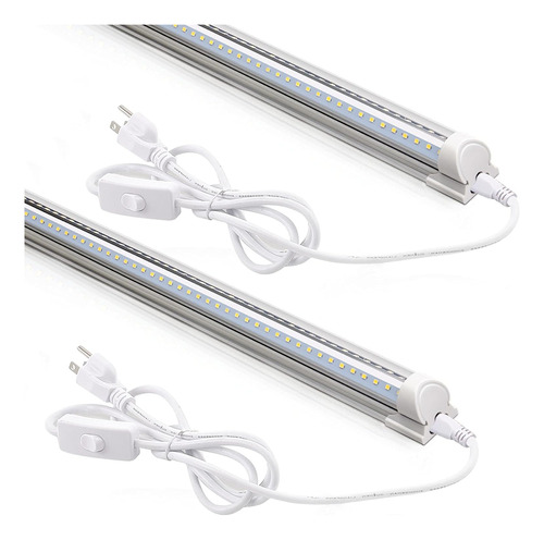 Luz De Taller Led 2ft, 20w 2500lm 3000k, Cubierta Clara...