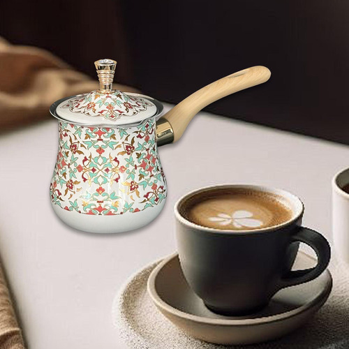 Cafetera Árabe Olla Para Derretir 720 Ml Patrón Rojo