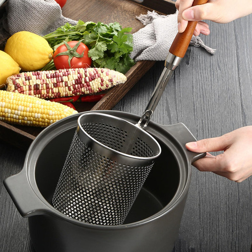 Coador De Alimentos Em Malha, Cesto Para Fritar E 12cm