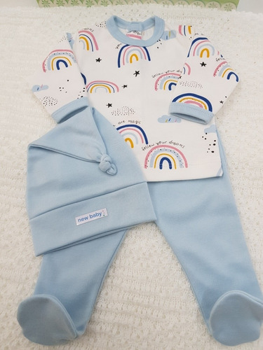 Conjunto Algodon 100% Recien Nacido Pelele Batita Gorrito
