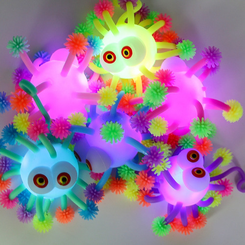 Imagen 2 de 4 de Squishy Yoyo Loco Con Luz Sensorial Antiestres Multicolor