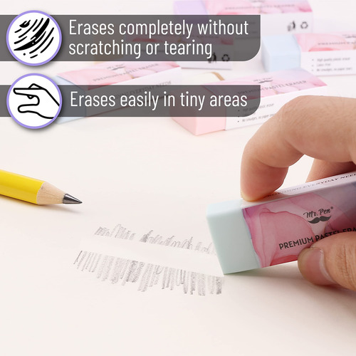 Gomas De Borrar Paquete De 10 Colores Pastel Para Lápiz