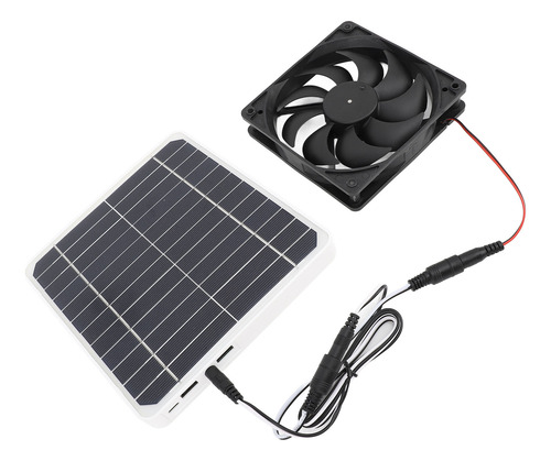 Ventilador Solar Silencioso De Escape Monocristalino De 20 W