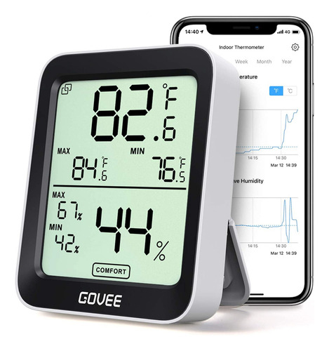 Termómetro higrómetro Bluetooth inteligente Govee con notificación