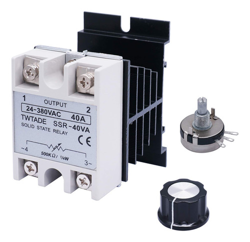 Twtade Ssr-40va 500k Ohmios 1/4w A 24-380vca 40a Monofasico