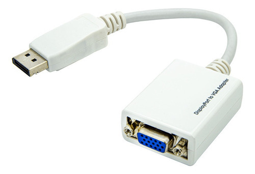 Cabo Adaptador Displayport Para Vga - Branco