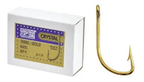 Anzol Marine Sports Crystal 16902 Gold N 10 - Caixa 100un