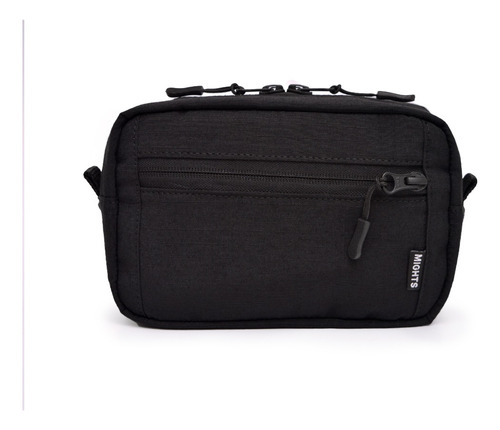 Riñonera Morral Hombre Urbana Unisex Resistente Moda Negro Lisa