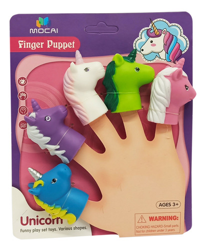 Titere De Goma X 5 Unicornios