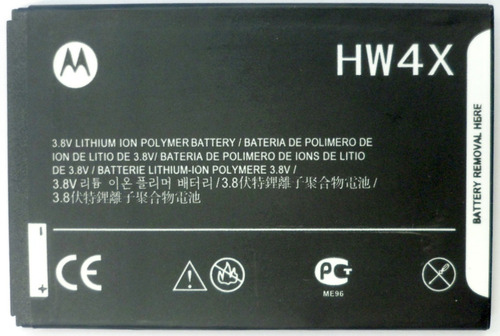 Imagen 1 de 5 de Bateria Original Motorola Hw-4x 3.8v 1735mah (2013) Oz4563