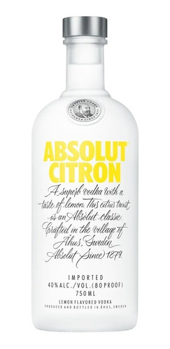 Vodka Absolut Citron 750ml.