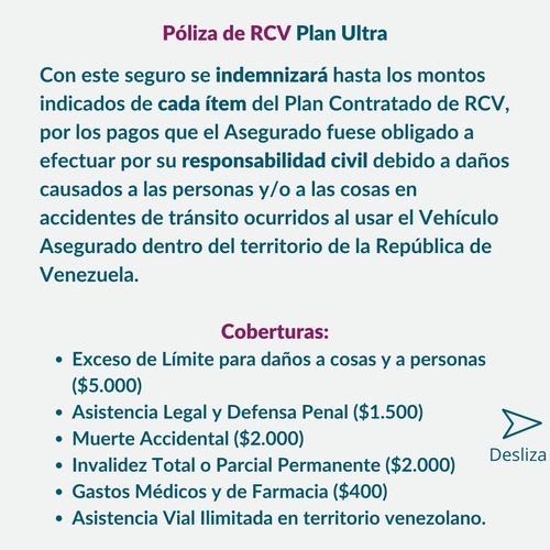 Imagen 2 de 6 de Seguro De Responsabilidad Civil De Vehículo (rcv) Plan Ultra