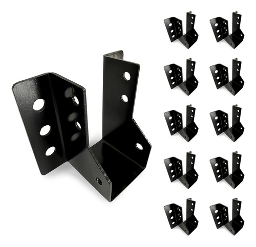 Kit 4 Suportes Viga 5x10 Parede Caibro Pergolado Aço 2mm