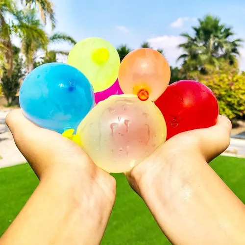 Balão De Água Redondo 15 Cm - Water Bomb - Kit 100 Balões Colorido Bolinhas